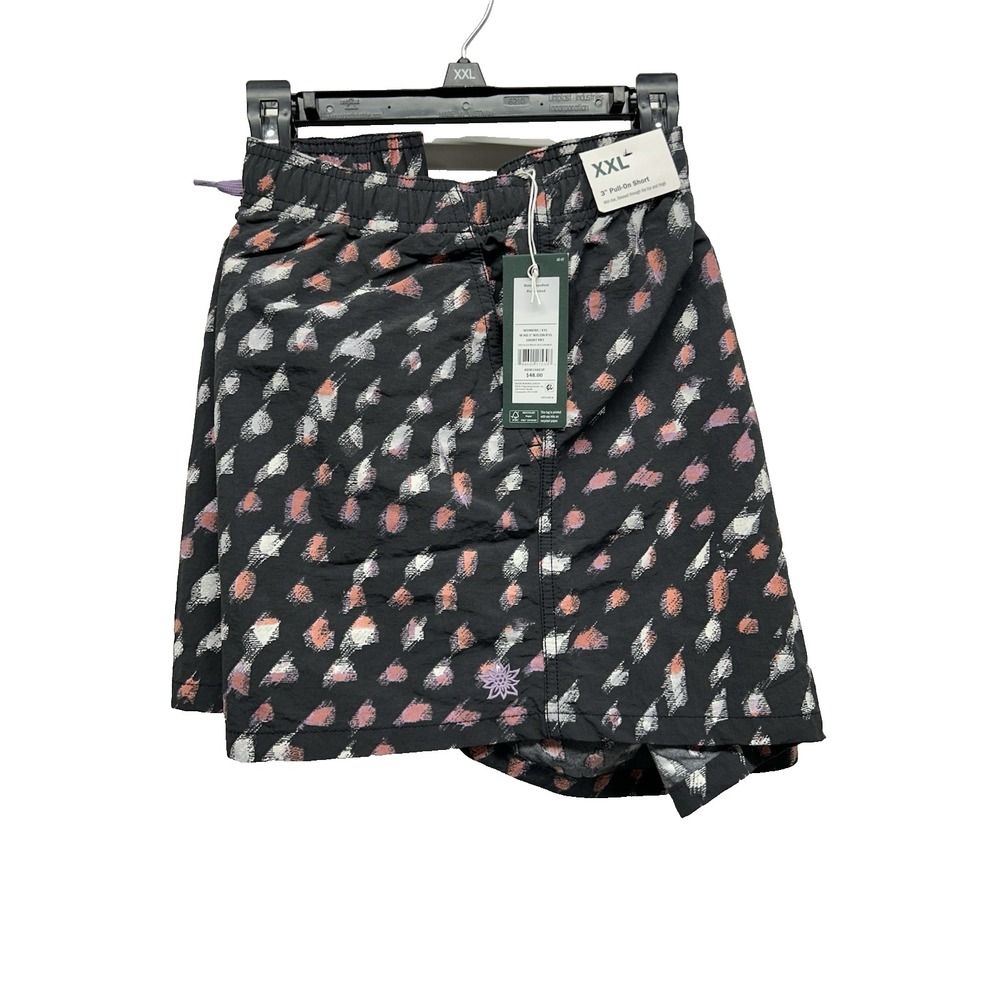 Alpine Designs Women's XXL 3" Speckled Night-Black-Orange Nylon P/O Short (G1)